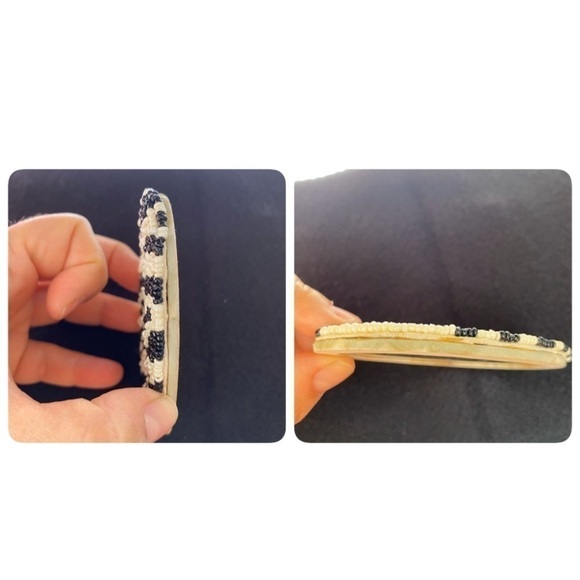 Moyna Vintage black and white compact mirror - Picture 7 of 8